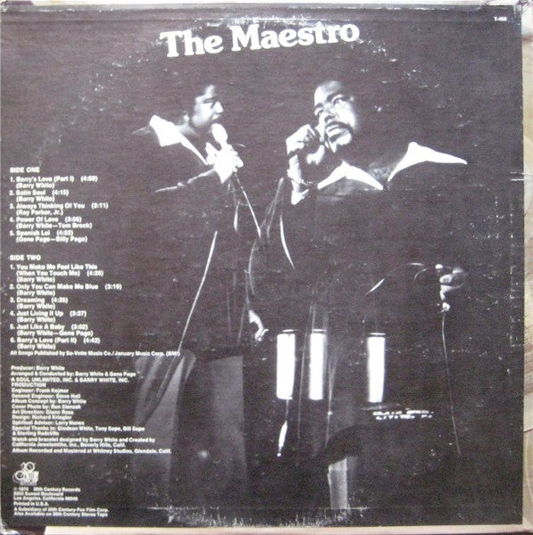The Love Unlimited Orchestra : White Gold