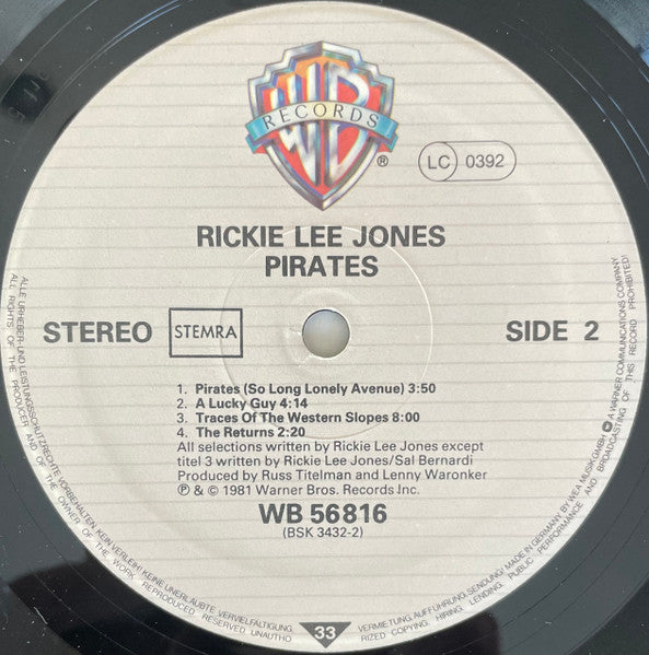 Rickie Lee Jones : Pirates