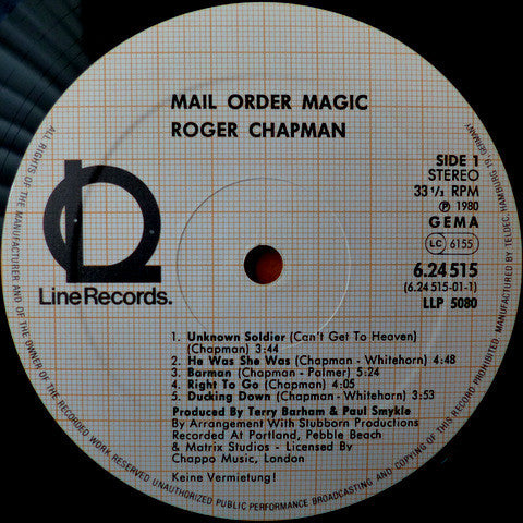 Roger Chapman : Mail order magic