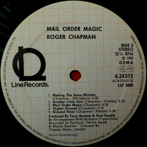 Roger Chapman : Mail order magic