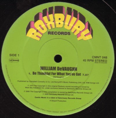 William DeVaughn ‎– Be Thankful For What You've Got / Blood Is Thicker Than Water