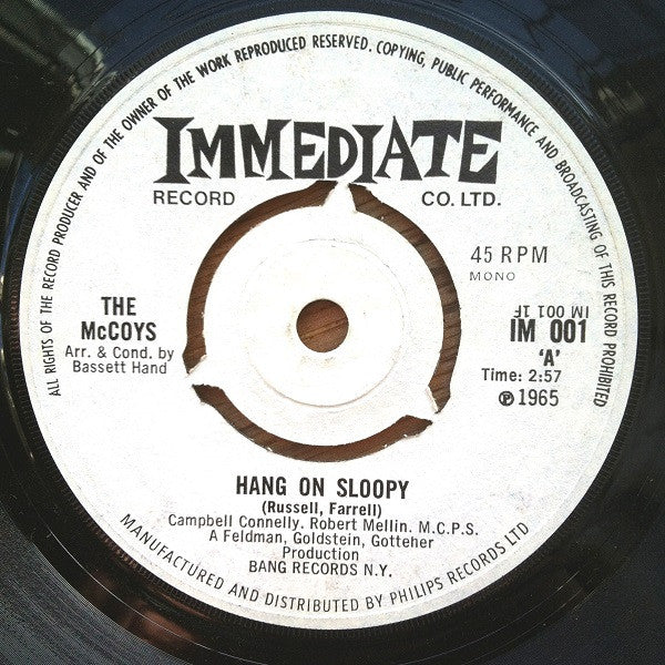 The McCoys ‎– Hang On Sloopy