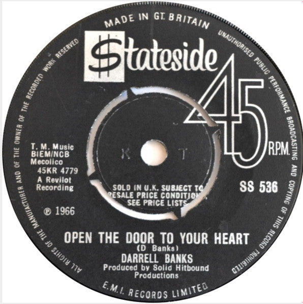 Darrell Banks – Open The Door To Your Heart