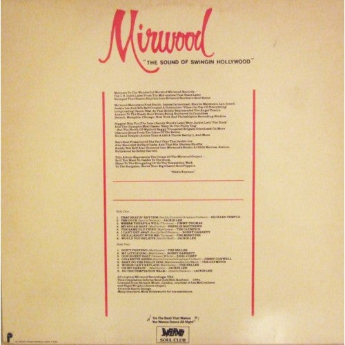 Various – Mirwood Records - The Sound Of Swingin' Hollywood
