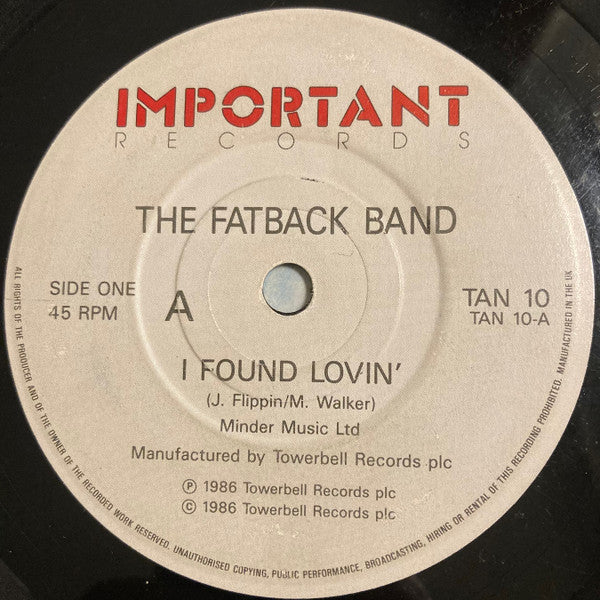 The Fatback Band ‎– I Found Lovin'