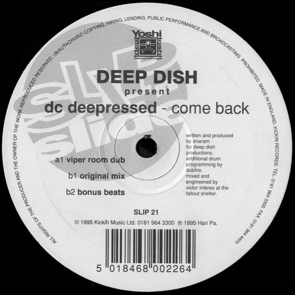 Deep Dish Present DC Deepressed ‎– Come Back
