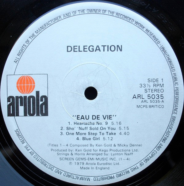 Delegation ‎– Eau De Vie