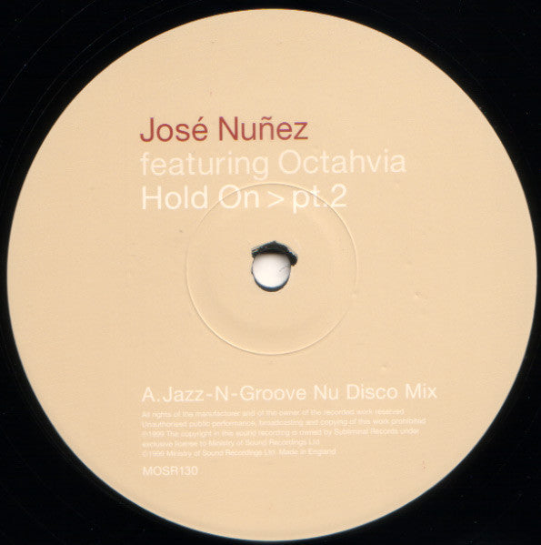 José Nuñez  Featuring Octahvia  ‎– Hold On  Pt.2