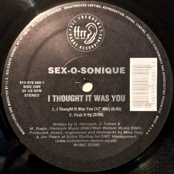 Sex-O-Sonique – I Thought It Was You
