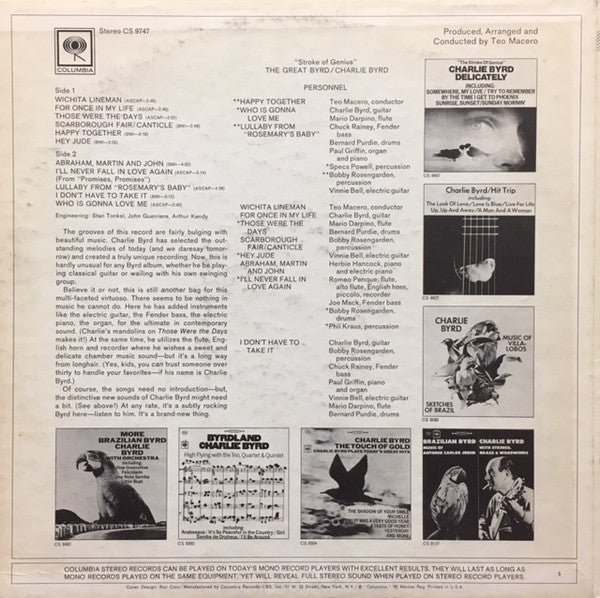 Charlie Byrd ‎– The Great Byrd